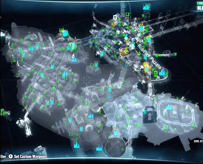 Arkham Knight Gotham City map vs map in LEGO Batman: Legacy of the Dark Knight.