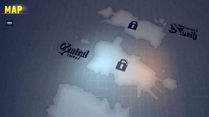 Central and North Islands map in LEGO Batman: Legacy of the Dark Knight.