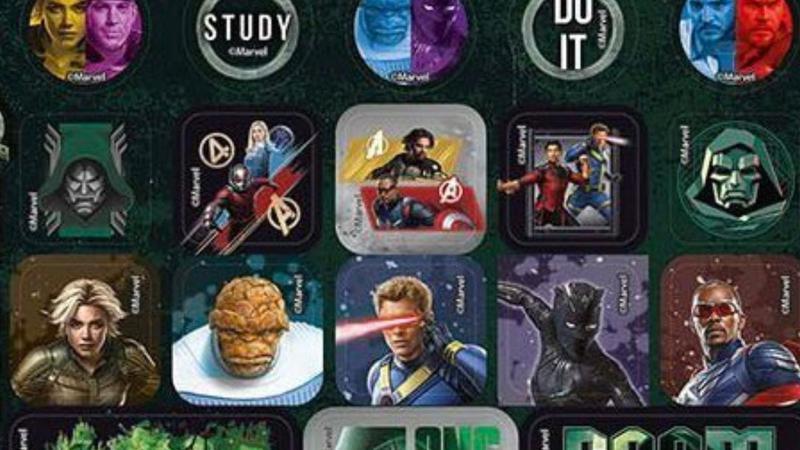 Bucky Barnes and Captain America on an Avengers: Doomsday sticker.