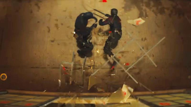 Bullseye and Daredevil fighting at Foggwell's Gym in Born Again Season 2.