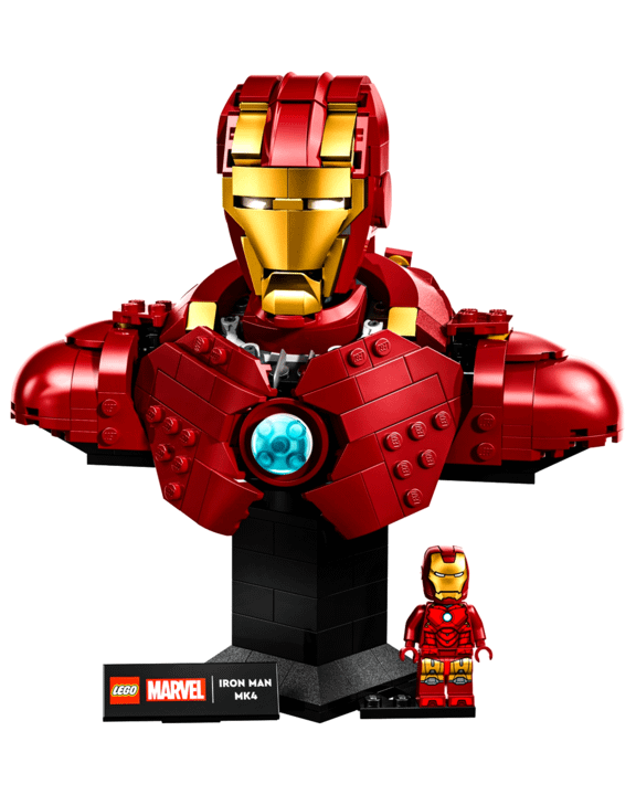 Iron Man LEGO bust.