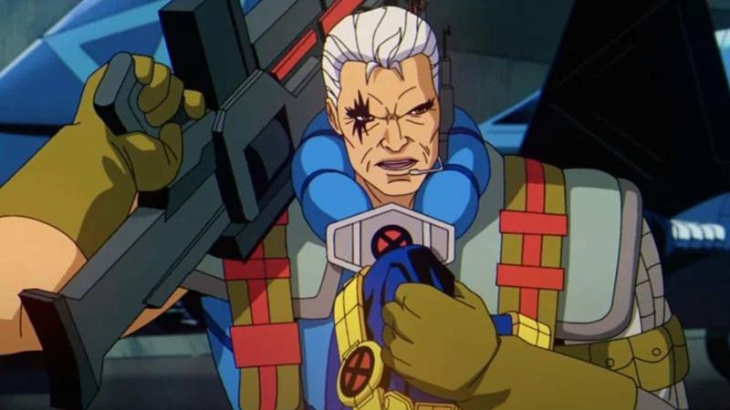 Cable holding a gun in X-Men '97.