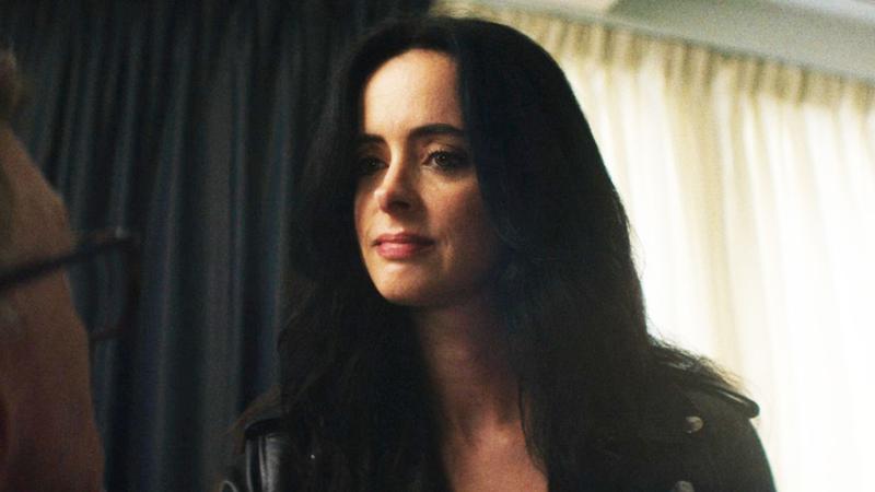 Krysten Ritter as Jessica Jones in Born Again Season 2 Episode 7 threatening Mr Charles.