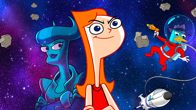 Candace in space in Phineas and Ferb the Move: Candace Against the Universe
