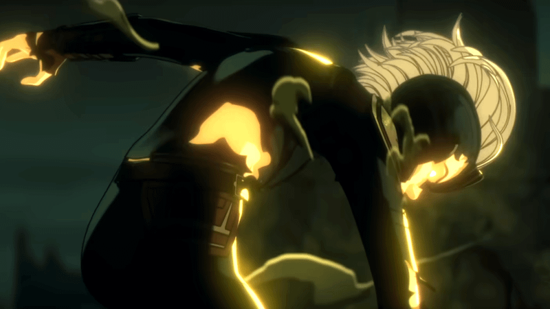 Captain Marvel with mohawk in Marvel Zombies