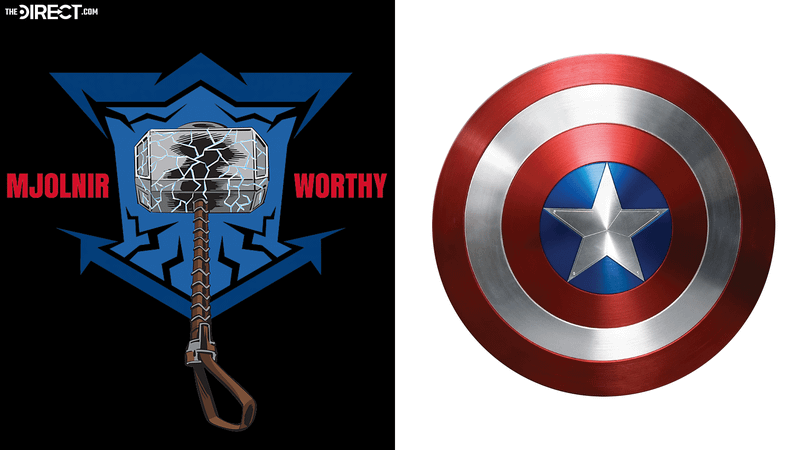 Steve Rogers, Mjolnir Worthy logo, Captain America shield.