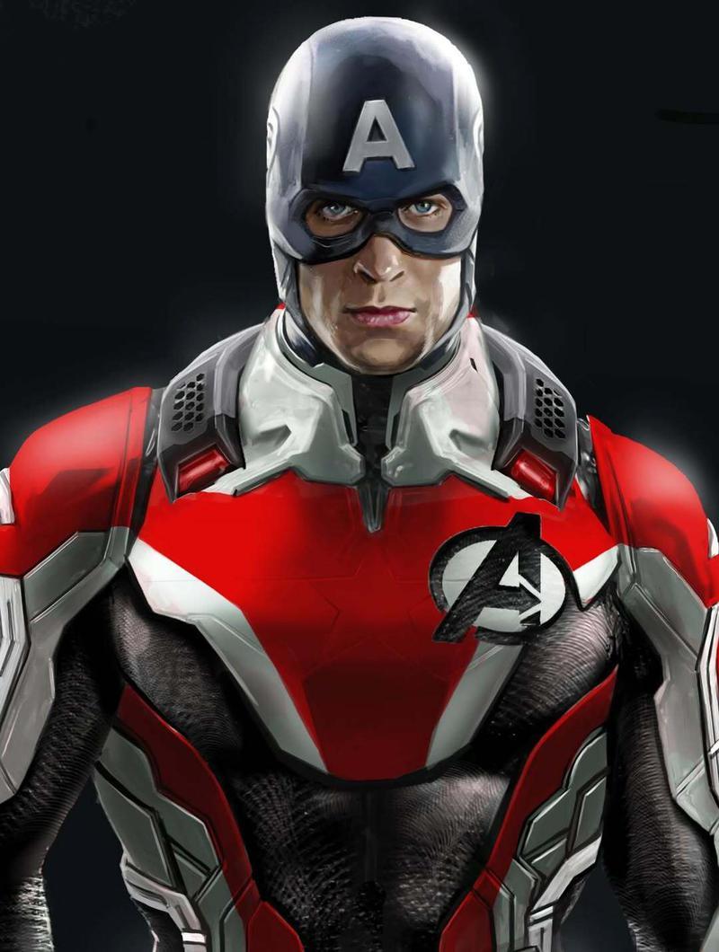 concept art of time heist suit for Chris Evans' Captain America from Avengers: Endgame