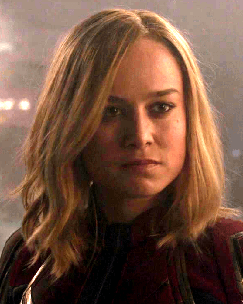 Brie Larson as Carol Danvers in Captain marvel