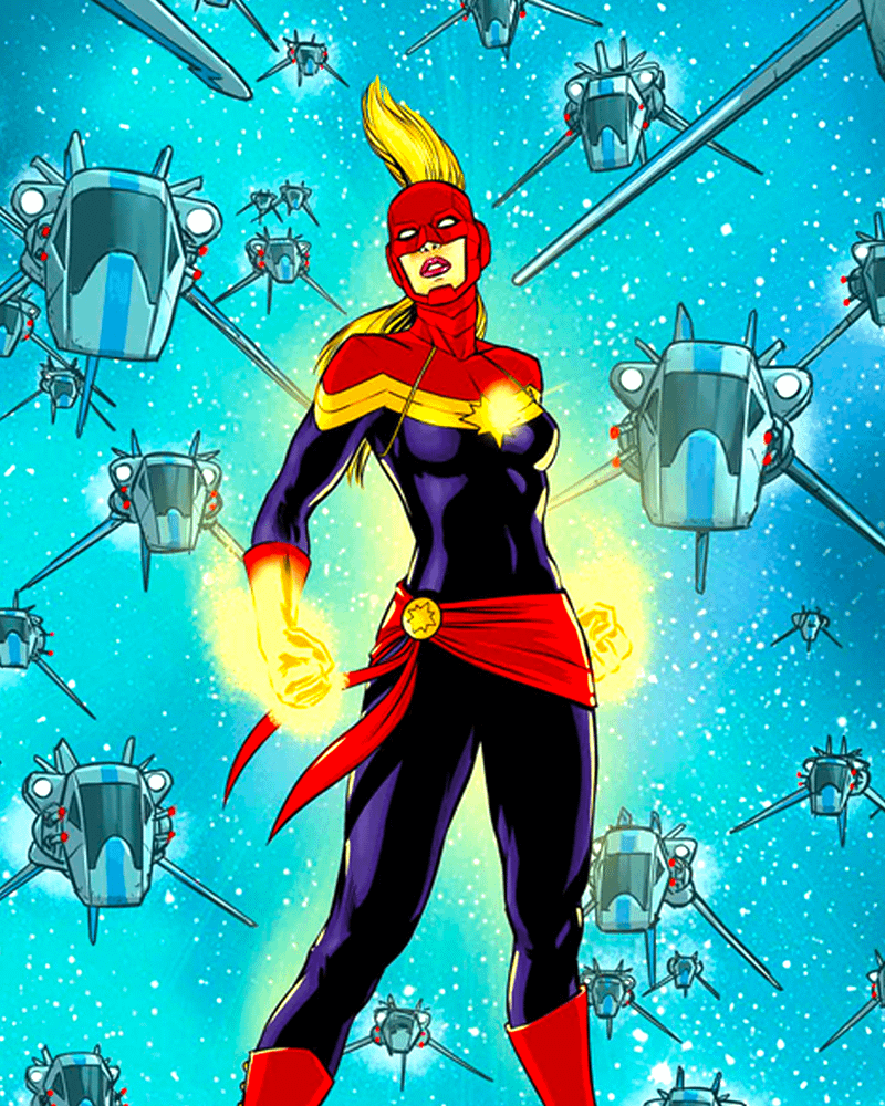 Captain Marvel mohawk design in Marvel comics