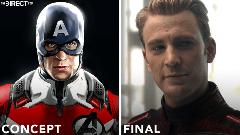concept art of time heist suit for Chris Evans' Captain America from Avengers: Endgame, Chris Evans' Captain America from Avengers: Endgame