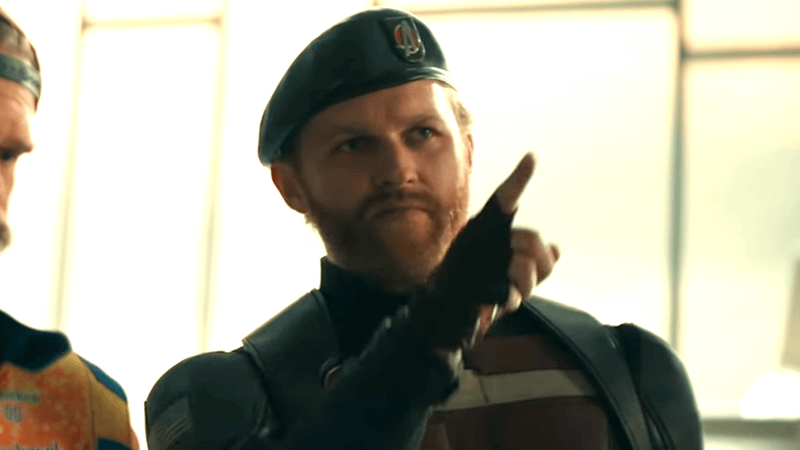 Wyatt Russell's John Walker in Doomsday.