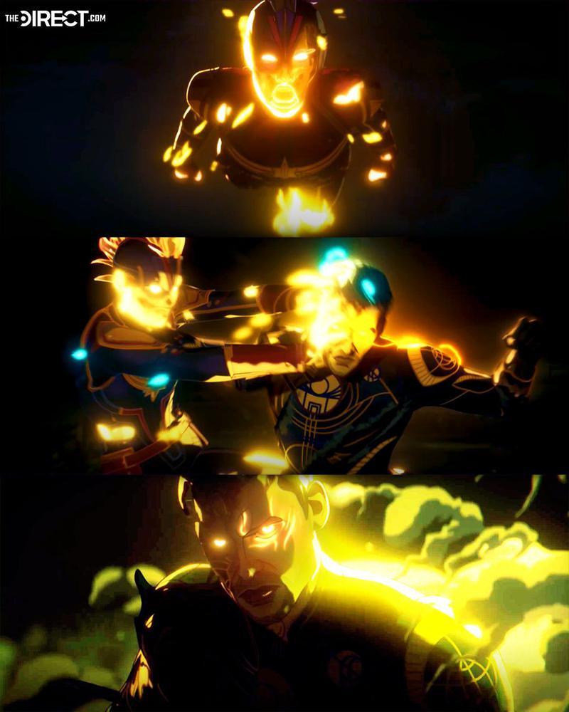 Zombie Captain Marvel Vs Zombie Ikaris in Marvel Zombies
