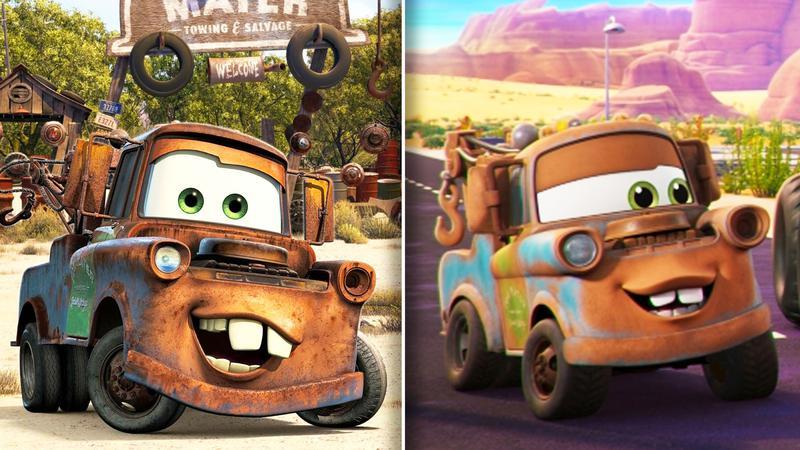Mater in Cars Lightning Racers First look vs Pixar movie.