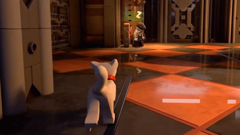 Catwoman as a cat in LEGO Batman: Legacy of the Dark Knight