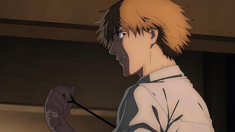 Denjji in Chainsaw Man looking agitated.