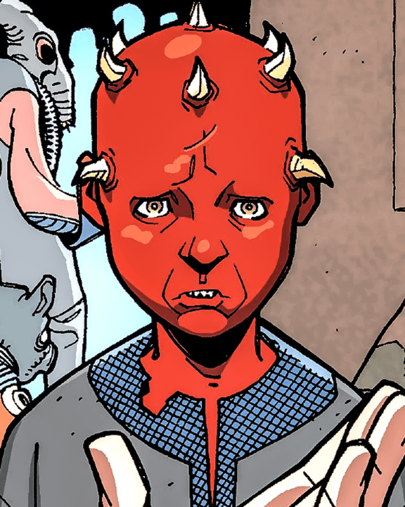 A young version of Maul in a comic book.