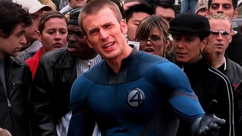 Chris Evans as Johnny Storm in Fantastic Four.