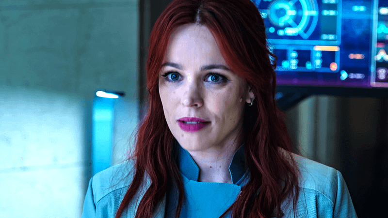 Rachel McAdams as Dr. Christine Palmer standing in a lab in Doctor Strange in the Multiverse of Madness.