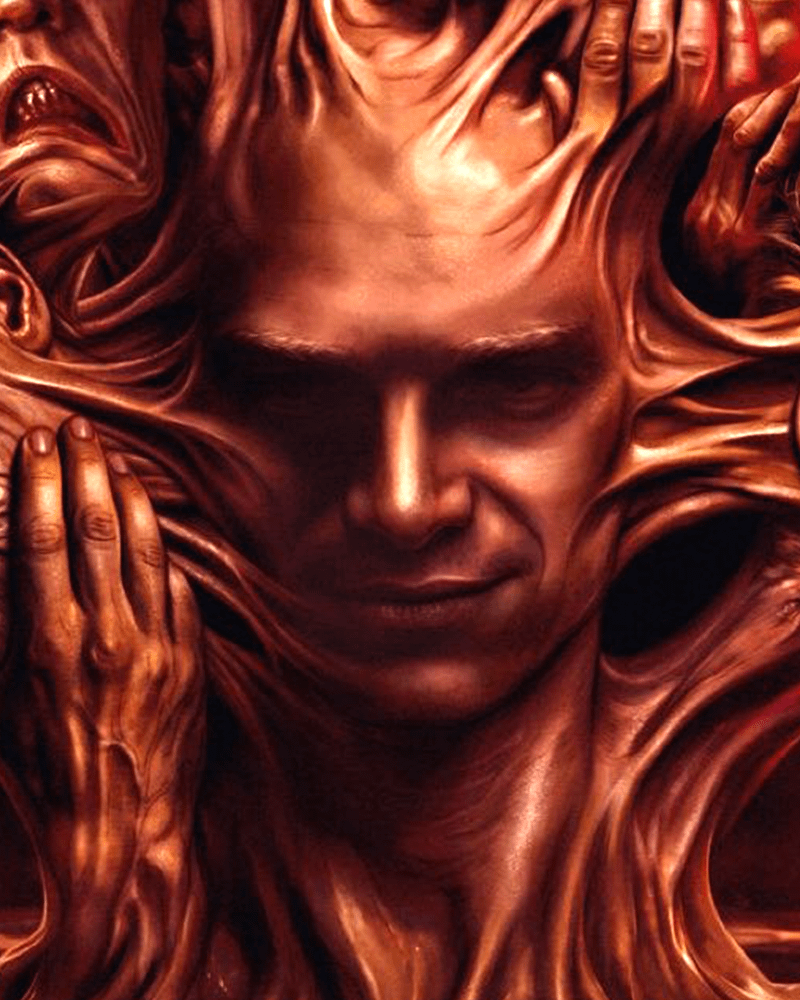 Clayface poster shows Matt Hagen's skin drooping.