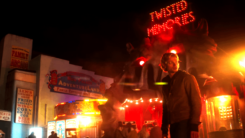 Tom Rhys Harries as Matt Hagen at carnival in Clayface.
