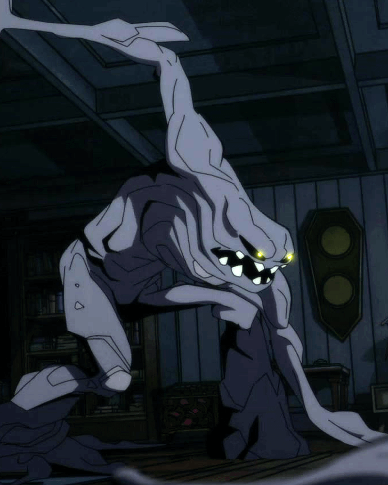 Clayface attacking Rick Flag Sr. and Frankenstein.