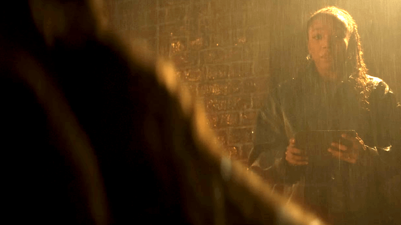Clayface approaches Dr. Caitlin Corr.