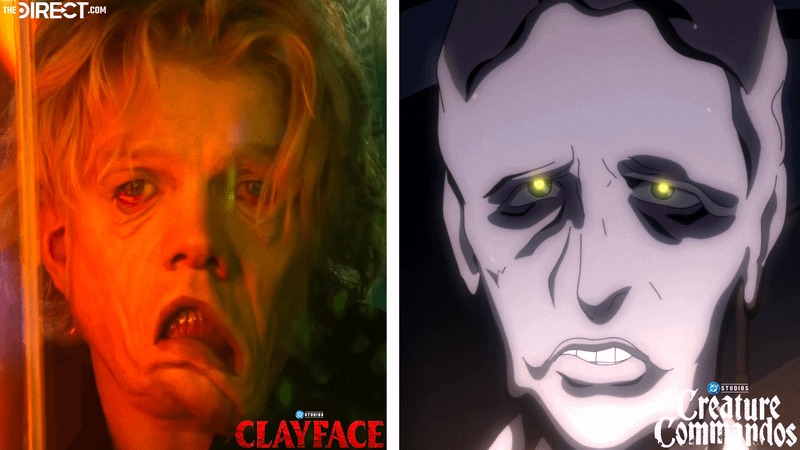 Matt Hagen's melting face in live-action and animation.