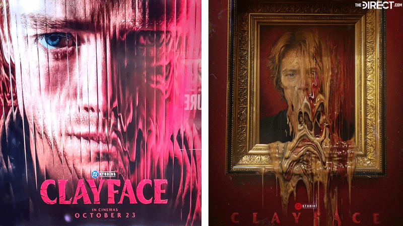 Clayface's fluted glass poster alongside Bosslogic's fan art.