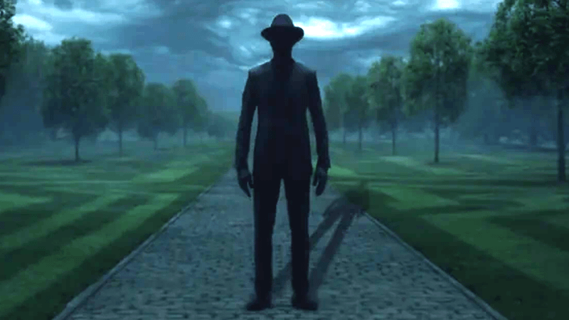 The Client's silhouette in VisionQuest trailer.