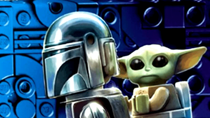 The Mandalorian & Grogu LEGO banner