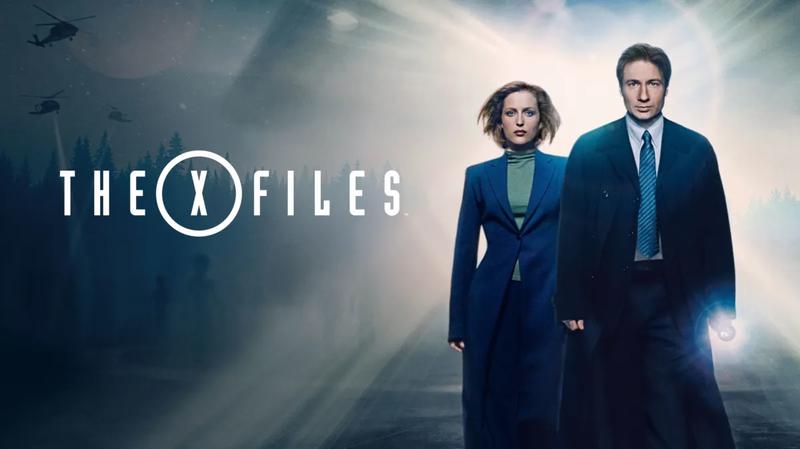 The X-Files banner featuring Scully and Mulder 