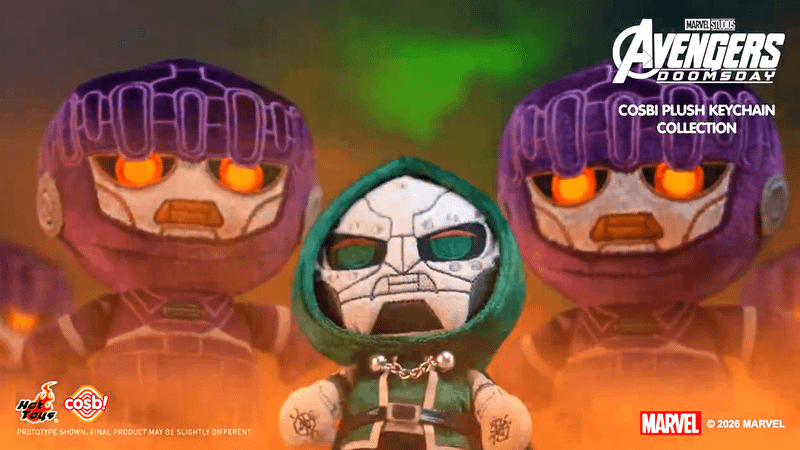 The Doom and Sentinel Cosbi Plushes.