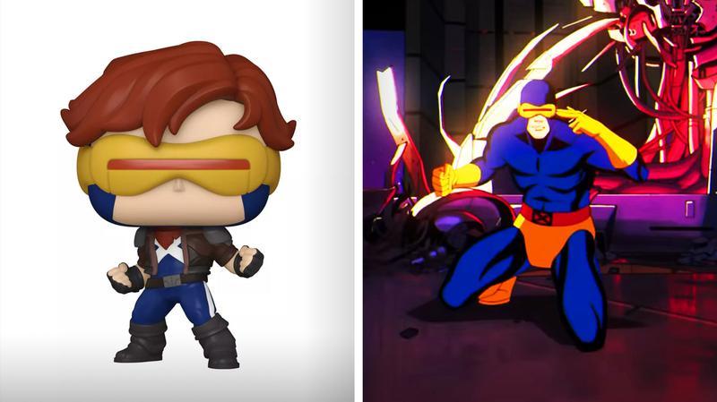 The Funko Cyclops compared to his first look in Season 1.