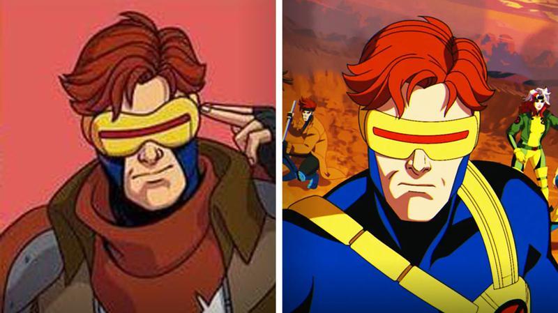 Cyclops in X-Men '97 Season 2 and Season 1.
