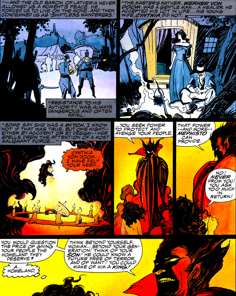 Comic panel from Doctor Strange and Doctor Doom: Triumph and Torment.