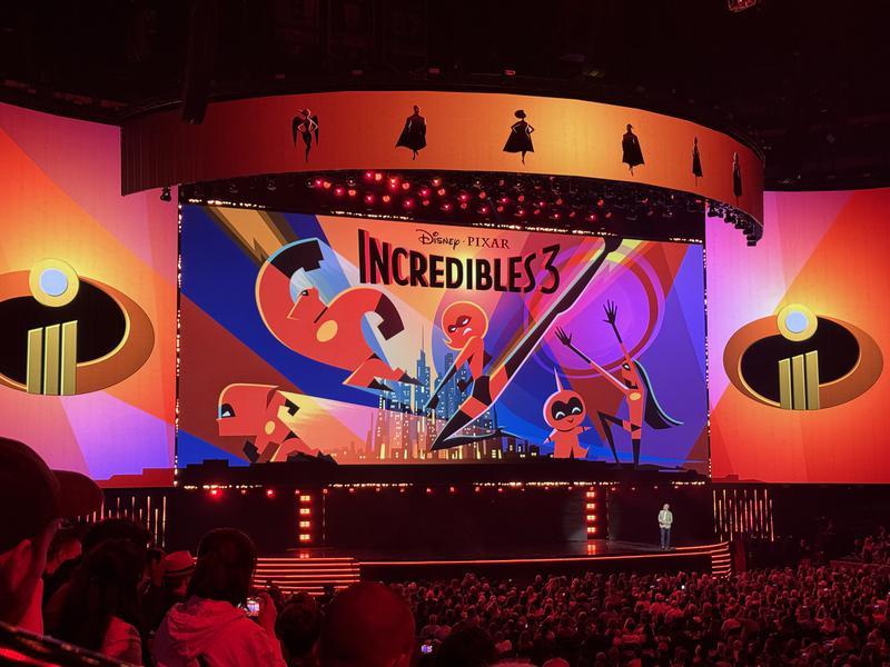 The Incredibles 3 at D23 Disney Entertainment showcase.