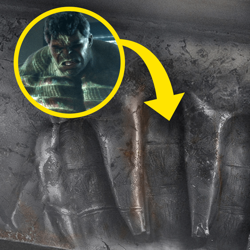 A hand print by the Hulk in Brand New Day poster.