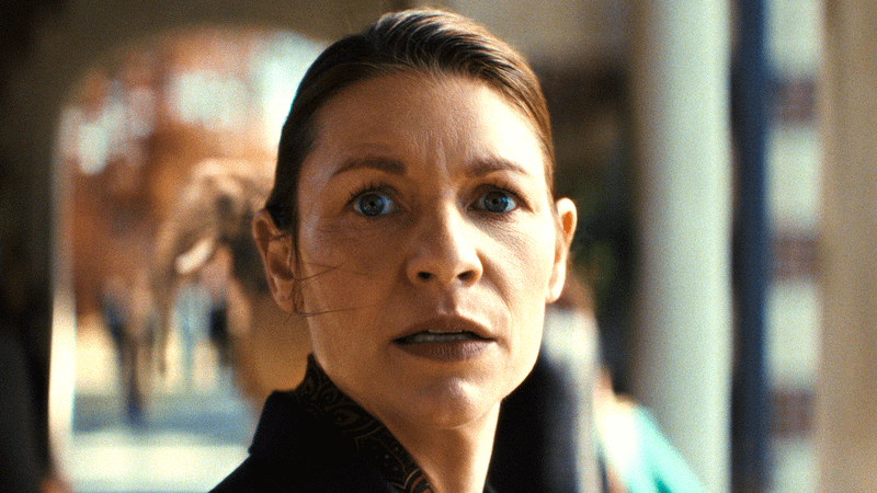 Claire Danes as Aggie Wiggs with wind blowing through her hair in The Beast In Me