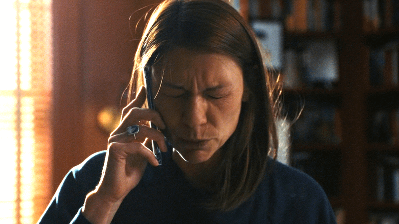 Claire Danes crying on the phone in The Beast In Me