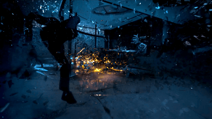 Iron Fist using his powers