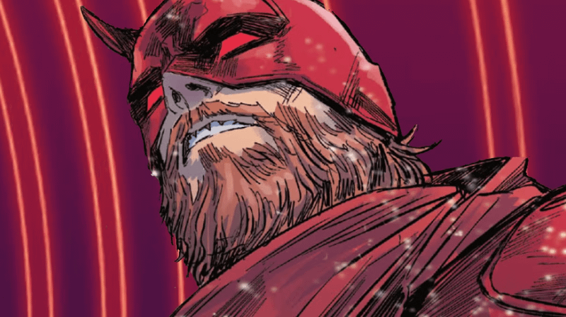 Daredevil with beard in hip Zdarsky and Marco Checchetto's run.