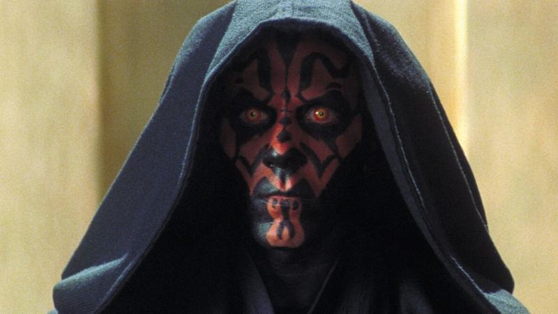 Darth Maul looking angry in Star Wars: The Phantom Menace.