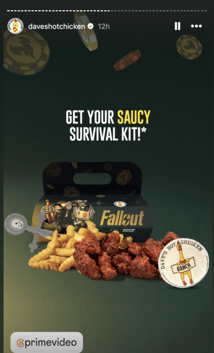Dave's Hot Chicken and Fallout collab