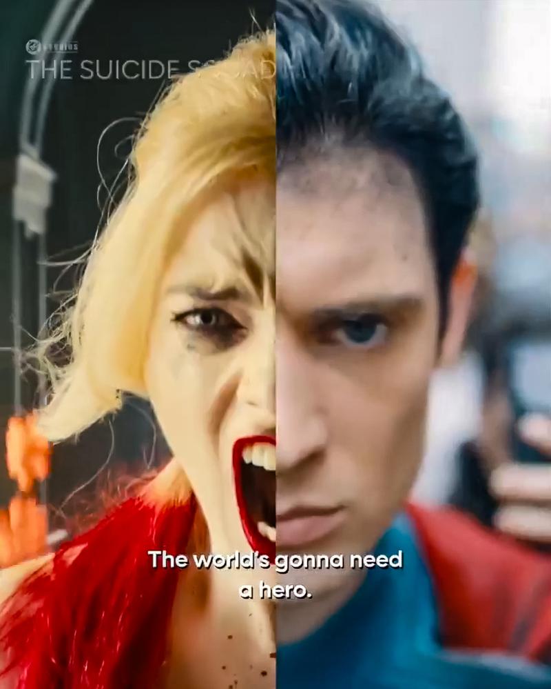 Margot Robbie's Harley Quinn and David Corenswet's Superman.