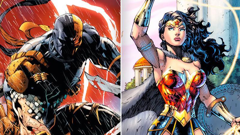 Deathstroke and Wonder Woman in DC Comics.