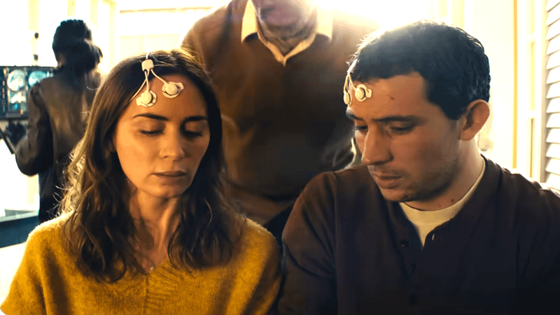 Emily Blunt & Josh O'Connor in Disclosure Day.