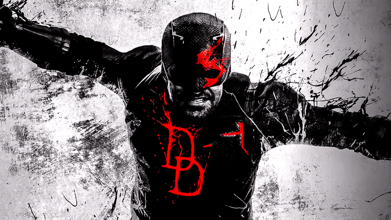 Charlie Cox as Daredevil in black suit in promotional image for 'Daredevil: Born Again' Season 2.