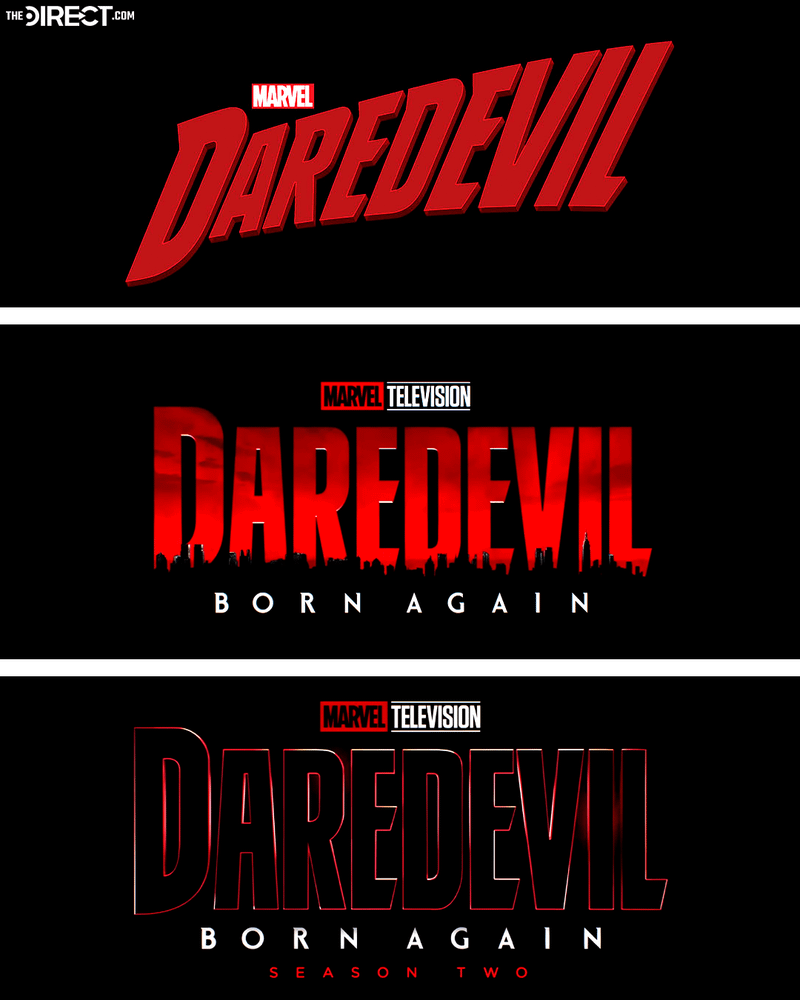 A comparison of all the Daredevil TV logos to date.