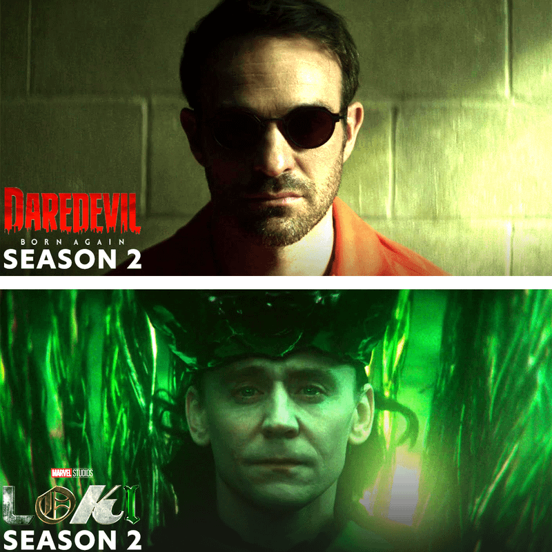 Daredevil Born Again Season 2 and Loki Season 2, Loki and Daredevil final shots.