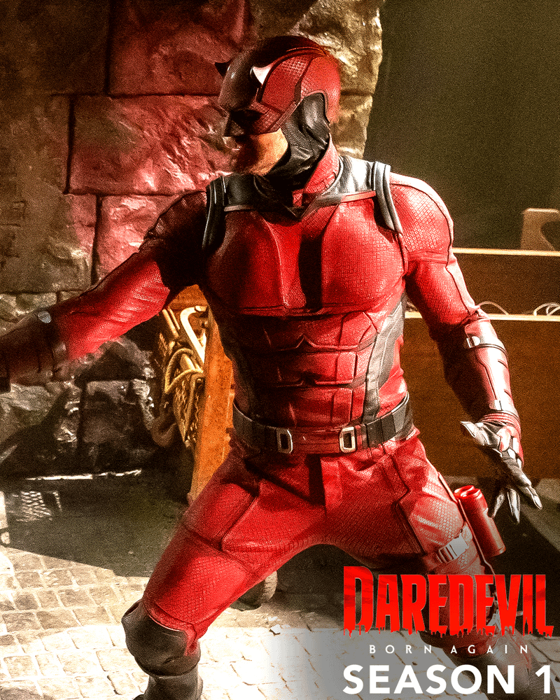 Daredevil in his red costume in Born Again Season 1.